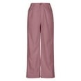thumbnail image 6 of ABATAB Wide Leg Pants for Women Corduroy Low Waisted Pull on Trousers Baggy Boyfriend Fashion Pants with Pockets, 6 of 7
