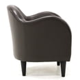 thumbnail image 5 of Fox Hill Trading Max Barrell Chair, Brown Faux Leather, 5 of 5