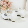 thumbnail image 4 of MEZZALL Child Girls Dress Shoes Girls High Heel Sparkly Flower Girl Shoes Closed Toe Ankle Strap Girl Kids Formal Wedding Party Birthday Daily Holiday Casual Princess Solid Color Footwear, 4 of 7