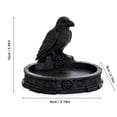 thumbnail image 3 of Gothic Raven Jewelry Dish Tray with 3D Printed Intricate Carving, 1 Piece, Matte Black, for Entryway Table, Home Decoration, 3 of 4