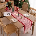 thumbnail image 4 of Red Tassel Table Flag Christmas Wedding All Polyester Dining Table Sideboard Coverlet, 4 of 6