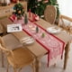 thumbnail image 4 of Fiudx Ofertas relámpago del día, solo en línea Bandera de mesa con borlas rojas para Navidad, bodas, mesa de comedor y aparador totalmente de poliéster, 4 of 6