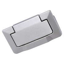 ULTNICE Cabinet Door Pulls Recessed Flush Pulls Zinc Alloy Silver 1Pcs