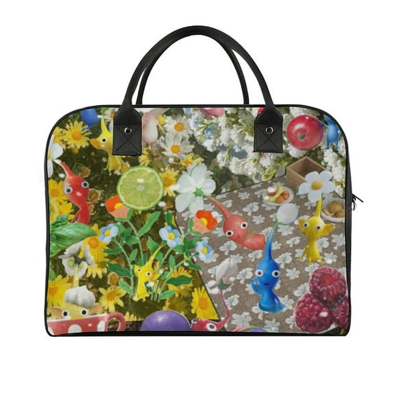 Pikmin Travel Tote Bag with Detachable Strap Lightweight Luggage Handbag Shoulder Bag