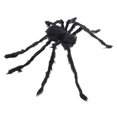 thumbnail image 4 of Decoración de araña de Halloween Araña peluda negra con ojos iluminados en color púrpura Patas para fiesta en el patio Casa encantada Decoración interior al aire libre 125 cm Pilas de botón CR2032 X 4, 4 of 14