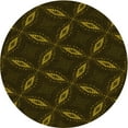 thumbnail image 1 of Ahgly Company Tapis Rond Lavable en Machine Intérieur Transitionnel Brun Bronze Foncé, 3 Pieds Rond, 1 of 7