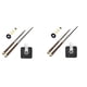 thumbnail image 1 of 2X mecanismo de movimiento de reloj de alto torque reloj de cuarzo de pared agujas largas madera de nogal piezas de repuesto de reparación de bricolaje 31 mm, 1 of 5