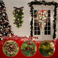 thumbnail image 5 of 26" Pre-lit Christmas Swags Artificial Teardrop Wreath with LED Lights for Decor, 5 of 8