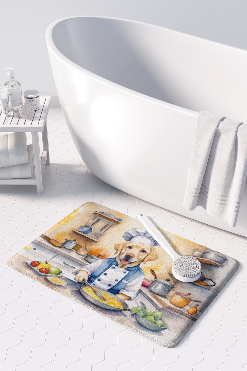 Yorkie Yorkshire Terrier The Chef Memory Foam Kitchen Mat