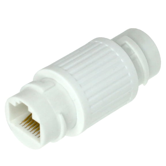 RiteAV - Waterproof Dustproof 8P8C(CAT 5E/6) Female to Female Coupler - White