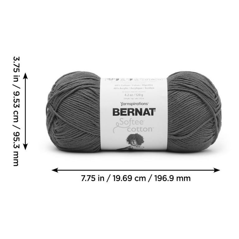 Bernat® Softee® Cotton™ #3 Light Cotton Blend Yarn, Pool Green 4.2