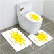 thumbnail image 1 of Juego de alfombras de baño ABPHQTO Sol amarillo de baja poli 3 piezas Alfombra de baño Alfombra de contorno y tapa de inodoro, 1 of 2