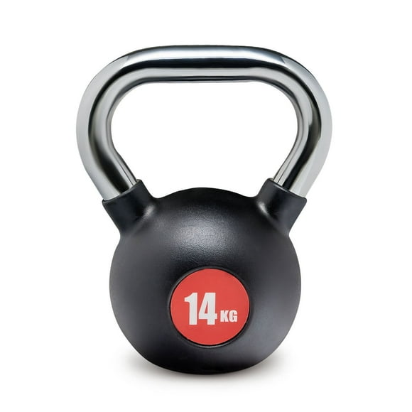 2 PC 14 KG Solid Cast Iron Kettlebells Rubber Coated, Core Strength training kettlebells,Great for Full Body Workout, Weight Loss, Cross-Training