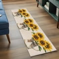 thumbnail image 3 of 2'x6' Rug Runners for Hallways Kitchen, Sunflower Non Slip Entryway Beside Floor Carpet Runner, Farm Floral Watercolor Plaid Botanicals Washable Laundry Room Bedroom Throw Rugs Mat for Family Pet, 3 of 8