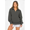 thumbnail image 6 of PRETTYGARDEN Womens Half Zip Oversized Sweatshirts Fleece Hoodies Trendy Long Sleeve Pullover Tops Y21k Fall Outfits, 6 of 7