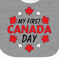thumbnail image 4 of Inktastic My First Canada Day with Red and White Maple Leaves Boys or Girls Baby Bib, 4 of 4
