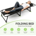 thumbnail image 2 of Folding Camping Cot, Heavy Duty Collapsible Foldable Camping Bed for Adults, Indoor Outdoor Portable Sleeping Cot for Hiking, Camping, Fishing，Hunting, 2 of 8