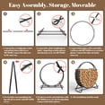 thumbnail image 4 of Outdoor Firewood Circle Rack, 48 Inch Metal Pipe Ring Firewood Holder, Sturdy & Durable for Indoor/Outdoor Use, Space-Saving for Fireplace, Campfire, Backyard or Garage, Black, 4 of 7