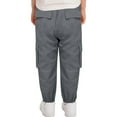 thumbnail image 2 of YiZYiF Kids Boys Dungarees Casual Moisture-Wicking Cargo Pants,Sizes 6-14 Grey 8, 2 of 7