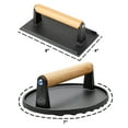 thumbnail image 6 of Grillers Choice Round and Rectangle Iron Grill Press with Wooden Handle (2 Count), 6 of 6