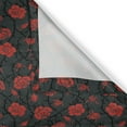 thumbnail image 6 of Ambesonne Feminine Valance & Curtain, Romantic Vintage Rose Art, 55"x24", Charcoal Grey Black Red, 6 of 6
