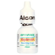 OPTI-FREE Replenish Contact Lens Rewetting Drops for Soft Lenses, 10 ml