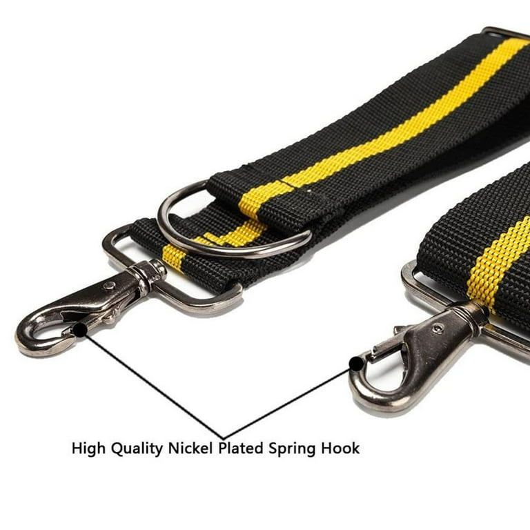 Tool Belt Suspenders- Heavy Duty Work Suspenders for Men, Tool Harness,  Adjustable, Comfortable and Padded -Includes- Tool Belt Loops and Strong  Trigger Snap Clips 