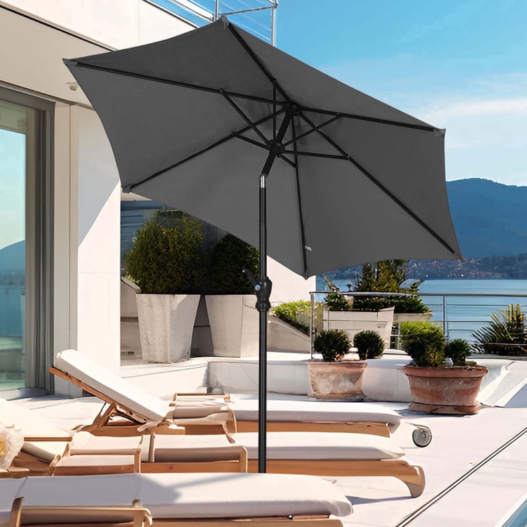 Ainfox 7.5ft Round Market Umbrella, UV Protection photo 3