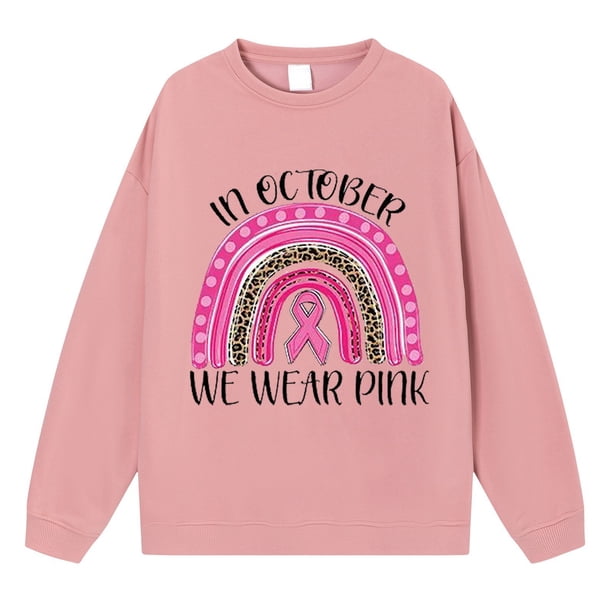 Gibobby Sudadera de mujer Sudadera suelta para mujer cuello redondo para otoño e invierno(Rosa,M)