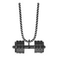 thumbnail image 1 of Colgante Con Mancuernas Para Hombre, Decoración Deportiva, Collar Creativo Para Fiestas Navideñas, Color Negro, 1 of 8