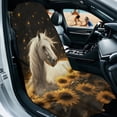 thumbnail image 2 of Xixirimido Car Accessories Sweat Towel Seat Cover Universal Non-Slip for Car Truck SUV Athletic Running Towel for Workout Outdoor Sport Activities, White Horse Sunflower, 2 of 8