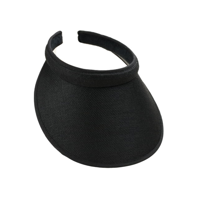 Sonducket Sombreros para el sol Protección Clip-On Gorras Visera de lino Ajustable Grandes aleros Parte vacía Color sólido Regalo deportivo Sombreros negro Sonducket AP010232-02