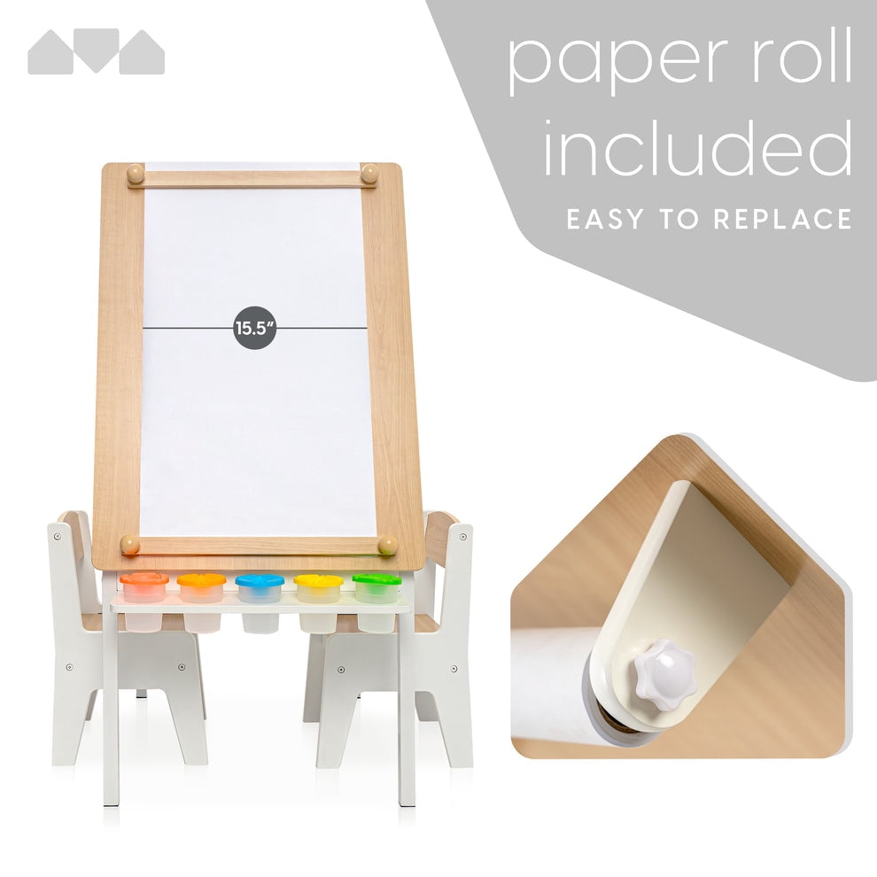 Milliard 2-in-1 Kids Convertible Art Table to Easel