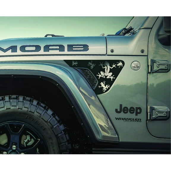 AnyStickerYouWant - Froggy Frog 1 Fender Vent Vinyl Decal Sticker Fits & Compatible with Jeep Wrangler JL/Jeep Gladiator JT 2018  Rare Froggy Toad Print
