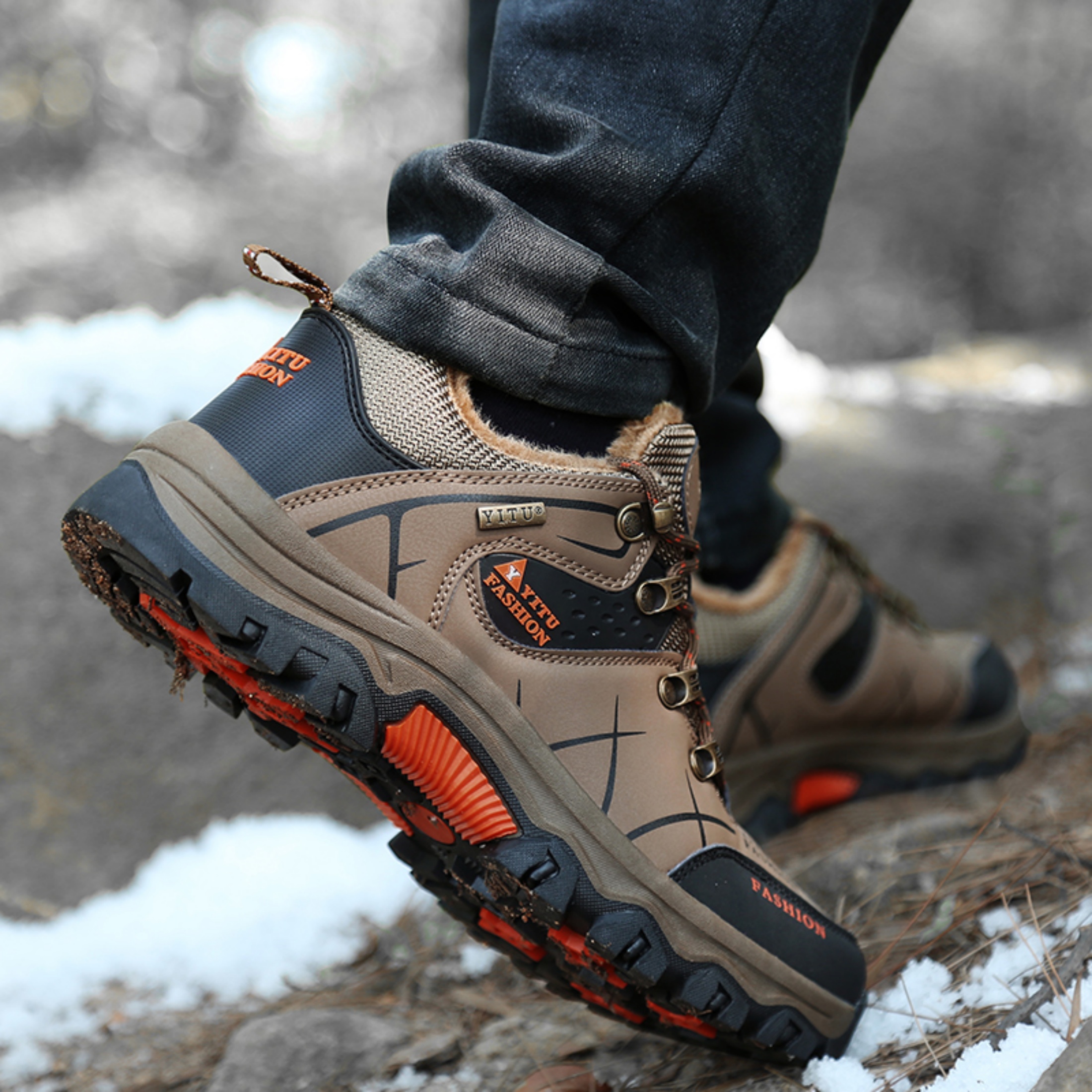 SKIUHS Men's Hiking Shoes – Insulated & Breathable All-Terrain Options, Non-Slip Waterproof Outdoor Trail Shoes