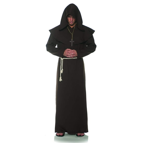 Monk Adult Costume Robe - Brown - One Size