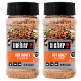 thumbnail image 1 of Weber Hot Honey Seasoning Ready to Use Spice Blend for Chicken Pork Seafood Vegetable Dish Home Kitchen Restaurant Cooking Meal Grilling Food Supply Gift Set 9oz Each Bottle Shaker Container, 2ct, 1 of 7