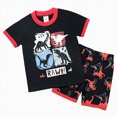 thumbnail image 3 of HCNTES Toddler Boys Shirts Set 2T 3T 4T 5T 6T 7T 8T Dinosaur Print Casual T-Shirt Shorts Set Boys Outfits Set Toddler Boy Summer Clothes, 3 of 5