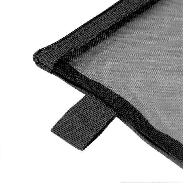 10PCS Zipper Documents Pouch Waterproof Tear Resistant A5 Paper Size Document Organizer Bag Black