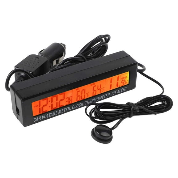 Digital Lcd Car Thermometer With Indoor And Outdoor Temperature Monitor