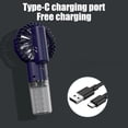 thumbnail image 4 of Portable Mist Fan - Usb Charging & 3 Speed Settings, Personal Cooler with Humidifying Function, for Travel, Home & Office, Blue, JKODE, 4 of 8