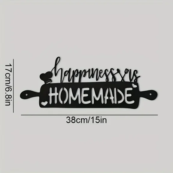 Happiness Is Homemade Kitchen Signs, Kitchen Wall Decor Kitchen Decoration for Wall, Kitchen Decor, Metal Wall Hanging
