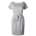 thumbnail image 3 of Vestido de verano para mujer con cinturón: manga corta, informal/para salir, fácil de cuidar, versátil para diversas ocasiones., 3 of 5