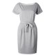 thumbnail image 3 of Vestido de verano para mujer con cinturón: manga corta, informal/para salir, fácil de cuidar, versátil para diversas ocasiones., 3 of 5