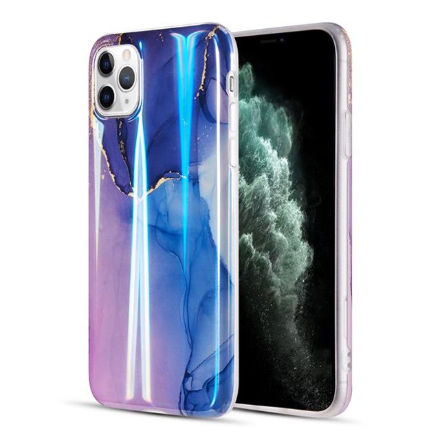 iPhone Vogue CSIP11P--PUM la Collection Vogue Couverture Complète TPU IMD Cas avec Finition Spéciale Brillance Holographique pour iPhone 11 Pro - Violet Clair de Lune