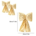 thumbnail image 4 of EWASWON 2 Pack Gold Sequin Christmas Bow Ornaments - Shiny Christmas Tree Decorations for Holiday Party & Home Christmas Decor, 4 of 6