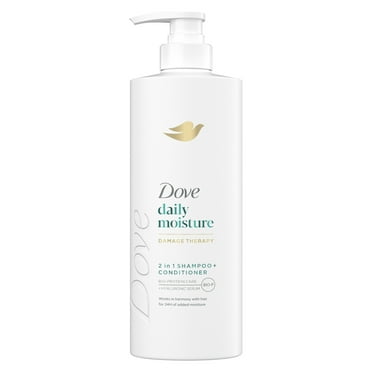 Dove Moisturizing 2-in-1 Shampoo & Conditioner for Women with Hyaluronic Serum, 18 oz with Pump