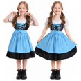 thumbnail image 2 of Ketyyh-chn99 Robe Bébé Filles 1 Pce Robe+1 Pce Tablier Enfants Halloween & Festival Robe Corps Scène pour 14-16 Ans, Bleu, 2 of 4