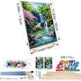 thumbnail image 2 of shiyou-Paint by Numbers Kit for Adults with Frame, Landscape Paint by Number with Easel, Mountain Waterfall Paint by Number Canvas, DIY Landscape Oil Painting Kit for Home Wall Decor 8x12 Inch, 2 of 4