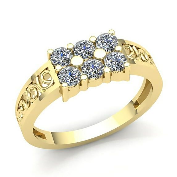 Natural 2carat Round Cut Diamond Mens Classic Anniversary Engagement Ring Solid 10K Rose, White or Yellow Gold H SI2